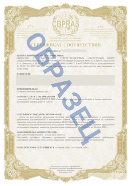 Образец Сертификат СТО 01.064.00220722.2-2020 Биробиджан Сертификат СТО 01.064.00220722.2-2020 